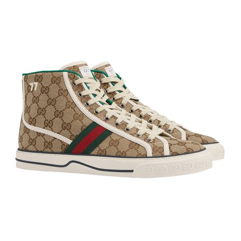 gucci mens high top sneakers|men's Gucci 1977 sneaker.